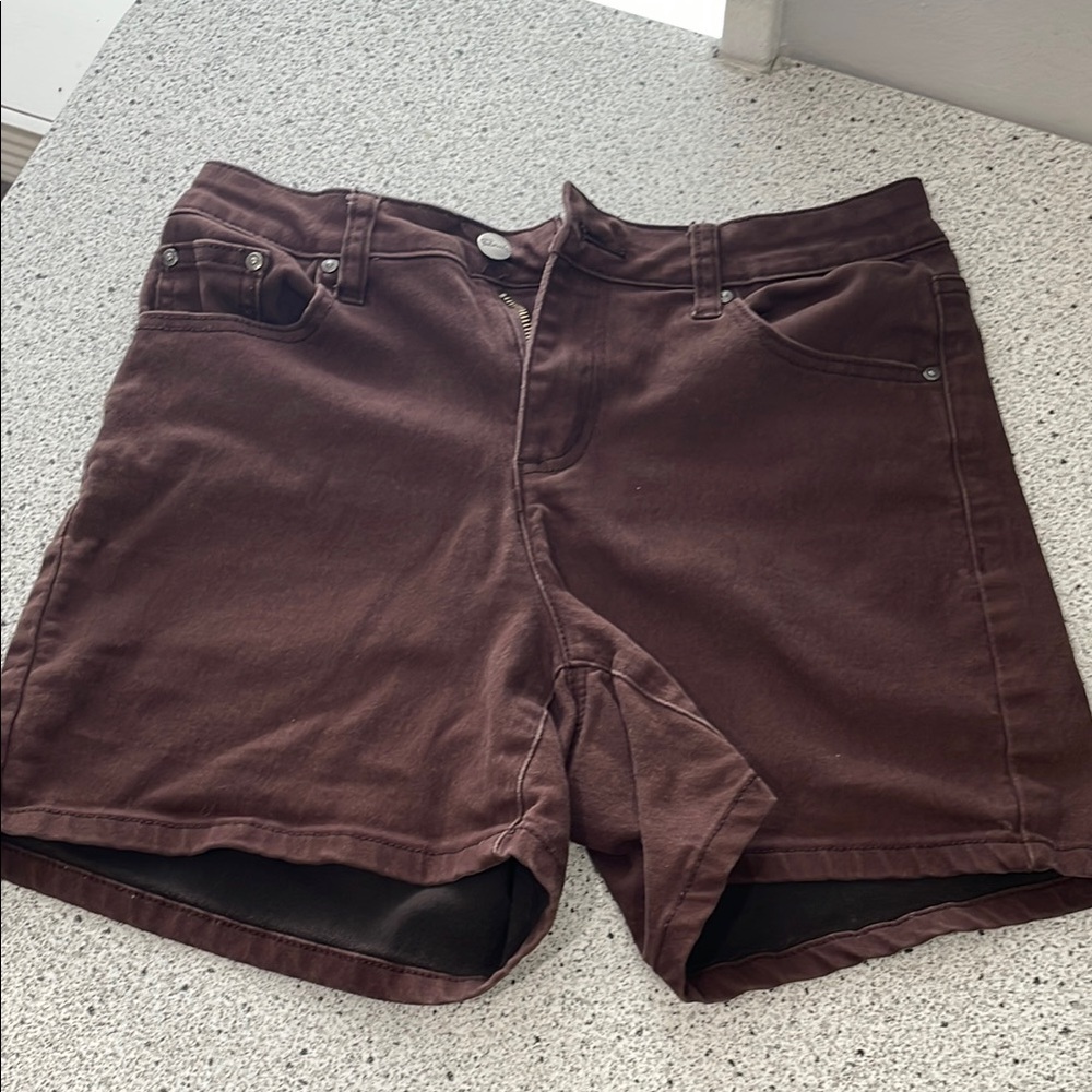 Brown Jean Shorts